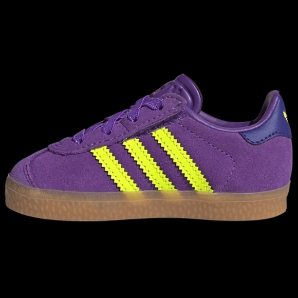🆕 Adidas Gazelle Purple and Yellow Sneakers - Picture 4 of 9